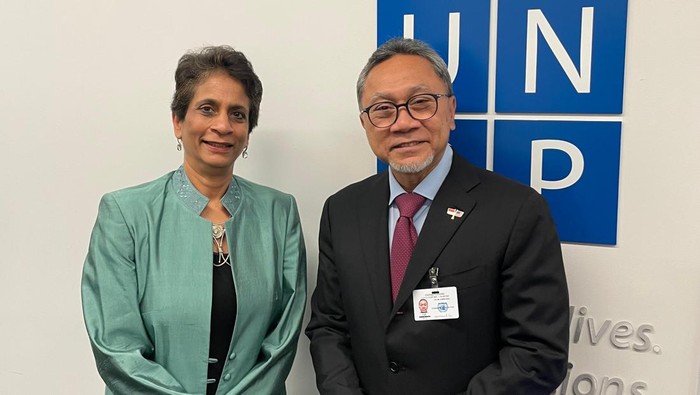 Menko Pangan Zulkifli Hasan dalam rangkaian acara PBB di New York AS. (dok istimewa)