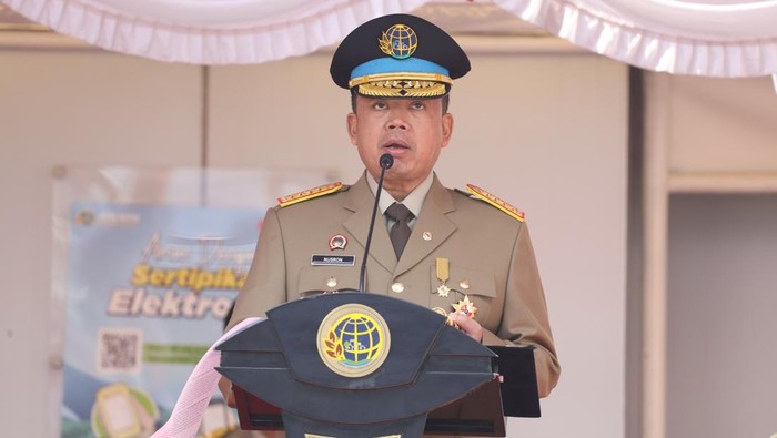 Menteri ATR/BPN Nusron Wahid dalam Peringatan HANTARU 2025.