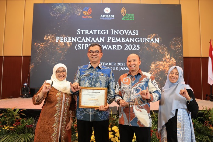 Pemerintah Kabupaten Bogor meraih Penghargaan Strategi Inovasi Perencanaan Pembangunan (SIPP) Awards 2025, dengan kategori Inisiatif.