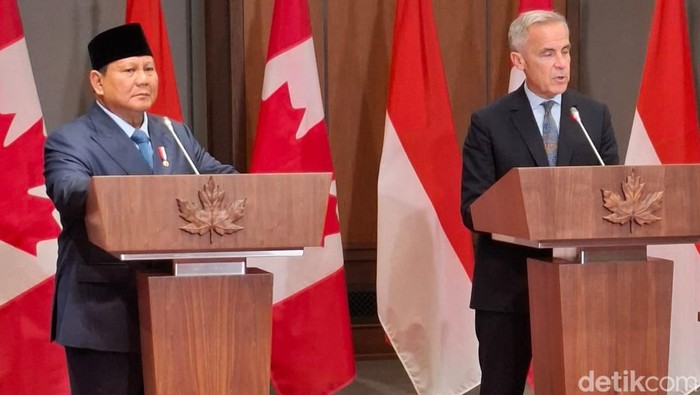 Prabowo Kelakar Ingin Jadi Mountie Kanada Sejak Kecil, PM Carney Tertawa