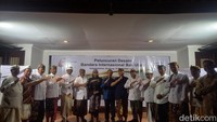 PT BIBU Panji Sakti resmi meluncurkan desain Bandara Bali Utara yang rencananya akan dibangun di pesisir Kubutambahan, Buleleng, Bali, Rabu (24/9/2025). (Made Wijaya)