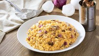 Dari Kongo, telur dibuat jadi omelet dengan isi ikan sarden kaleng, bawang tumis, saus piri piri, dan rempah. Cocok disantap saat santai sore atau makan malam. Foto: Site Culinary/Visual