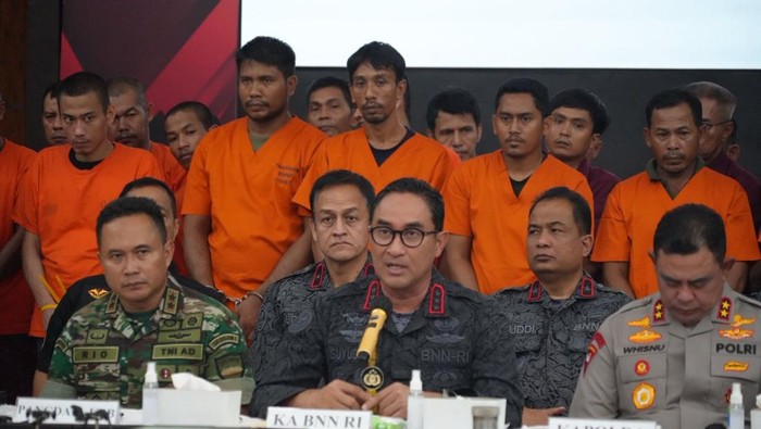 BNN dan Polri merilis kasus narkoba di Sumut