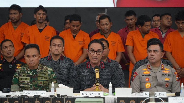 BNN dan Polri merilis kasus narkoba di Sumut
