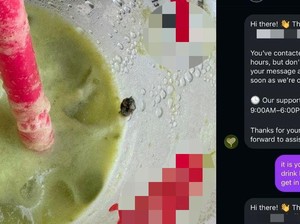 Pesan Minuman di Kafe, Wanita Ini Dapat Bonus Kecoa Kecil