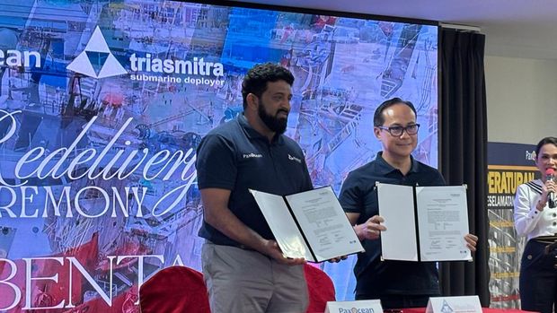 Acara seremoni serah terima tersebut dilaksanakan di Function Hall PT Dok Warisan Pertama (PaxOcean) di Batam, Jumat (26/9/2025).