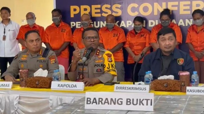 Konferensi pers di Polda Papua (dok. Istimewa)