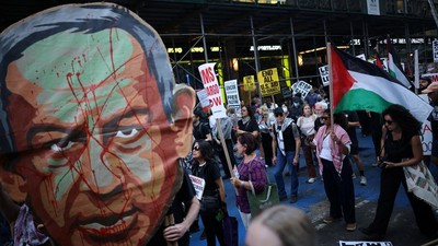 Netanyahu Disambut Gelombang Protes di New York Saat Pidato di PBB