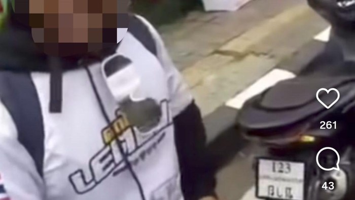 Pemotor pakai pelat nomor Thailand di Punck Bogor ditilang polisi