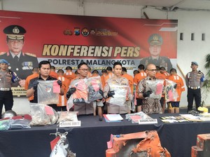 Buntut Demo Rusuh di Kota Malang, 17 Orang Jadi Tersangka