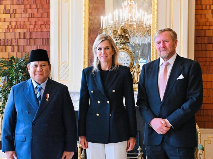 Presiden Prabowo Subianto bertemu dengan Raja Belanda Willem-Alexander dan Ratu Máxima di Istana Huis ten Bosch.