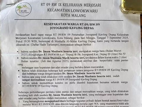 Surat pengusiran eks dosen UIN Malang