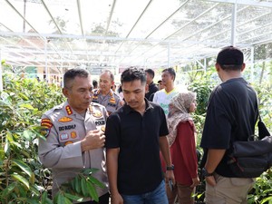Tabung Harmoni Hijau Polda Riau Jadi Tempat Pembibitan Pohon hingga Ternak