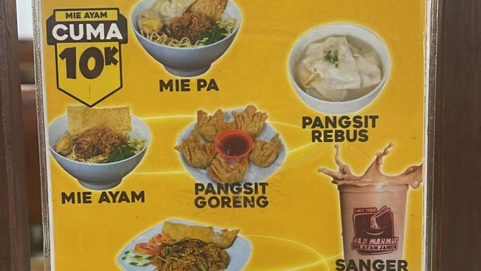 Flyer promo diskon 50 persen Mie Ayam Jamur Haji Mahmud (Dok. Alfath Ishari)
