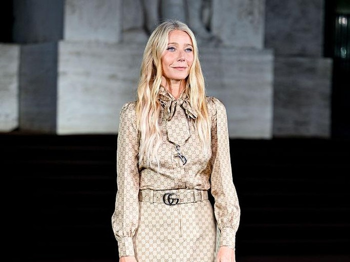Gwyneth Paltrow at the Gucci fashion show as part of Spring/Summer 2026 Milan Fashion Week held at Palazzo Mezzanotte on September 23, 2025 in Milan, Italy. (Photo by Saira MacLeod/WWD via Getty Images)