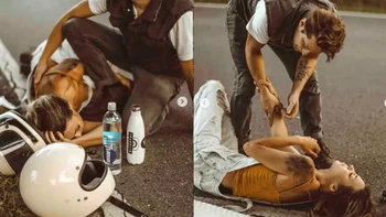 Pada 2019, Tiffany Mitchell menuai hujatan setelah memposting kecelakaan motor yang ternyata disengaja, lengkap dengan product placement Smartwater yang mencolok. Kejadian ini membuatnya kehilangan sponsor perjalanan dan dianggap tidak autentik oleh pengikutnya. Foto: Boredpanda