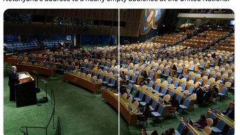 Hampir tidak ada yang mau mendengarkan Netanyahu. Foto: X.com