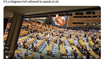 Adalah aib dia dibiarkan berbicara, tulis akun ini. Foto: X.com