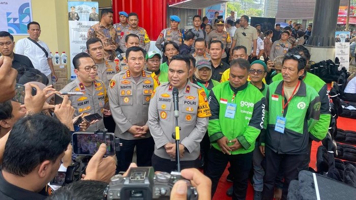 Polda Metro Jaya resmi membentuk komunitas ojek online (ojol) keamanan dan ketertiban masyarakat (kamtibmas) di Jakarta. (Dok polisi).