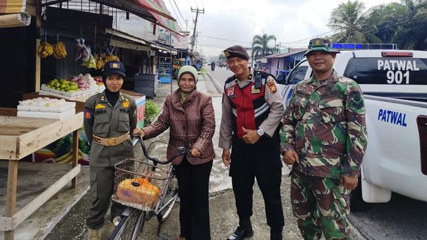 Polres Meranti dan TNI hingga Satpol PP bersinergi jaga keamanan.