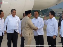 Prabowo Kembali Tiba di Tanah Air Usai Lawatan 4 Negara
