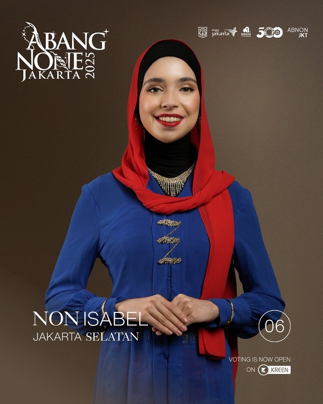 Busana tersebut memperkuat pesona khas Betawi yang menjadi identitas utama ajang ini. Senyumnya yang menawan serta pembawaannya yang tenang semakin menambah pesona dirinya di panggung final. (Foto: Instagram/@isabel.azhari)