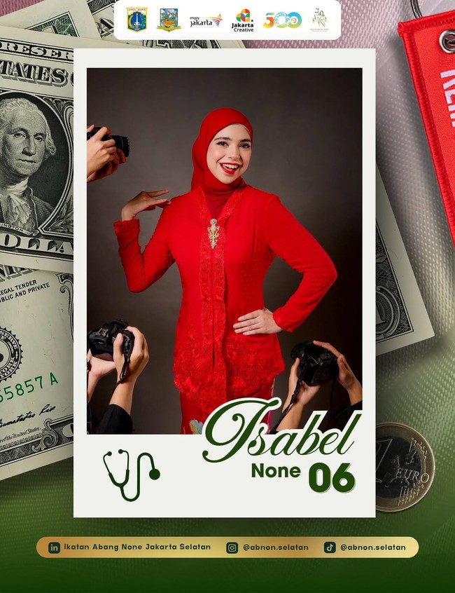 Kehadiran Isabel Azhari menjadi sorotan tersendiri, mengingat dirinya membawa nama besar sang ibu sekaligus menunjukkan kualitas pribadi sebagai duta muda Jakarta. (Foto: Instagram/@isabel.azhari)