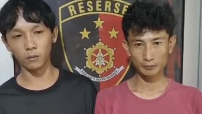 Tampang kedua pelaku pungli terhadap sopir truk di Prabumulih