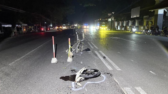 Lokasi kejadian kecelakaan di Jalan Raya Panglima Sudirman Pati, Minggu (28/9/2025).
