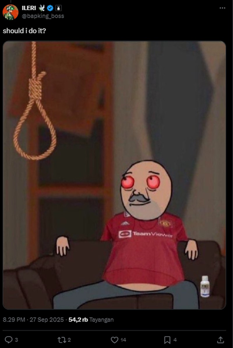 Manchester United dikalahkan Brenford di Gtech Community Stadium dengan skor akhir 1-3. Beragam meme pun bertebaran di internet. Fans merasa sedih dan kecewa.