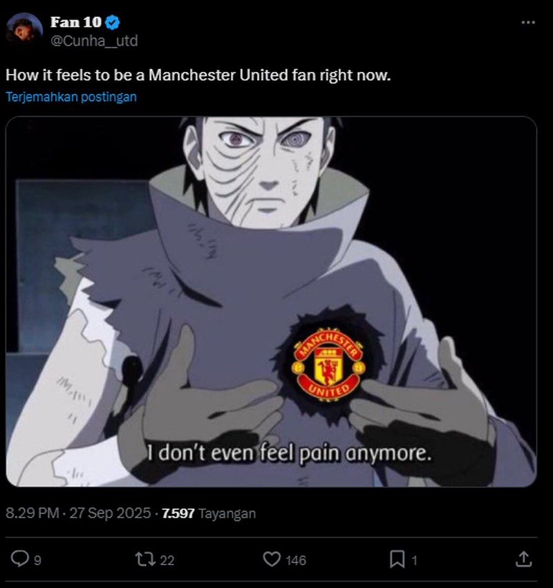 Manchester United dikalahkan Brenford di Gtech Community Stadium dengan skor akhir 1-3. Beragam meme pun bertebaran di internet. Fans merasa sedih dan kecewa.