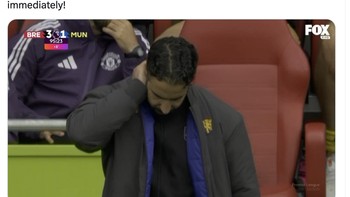 Repost jika ingin MU segera memecat Ruben Amorim. Foto: X.com