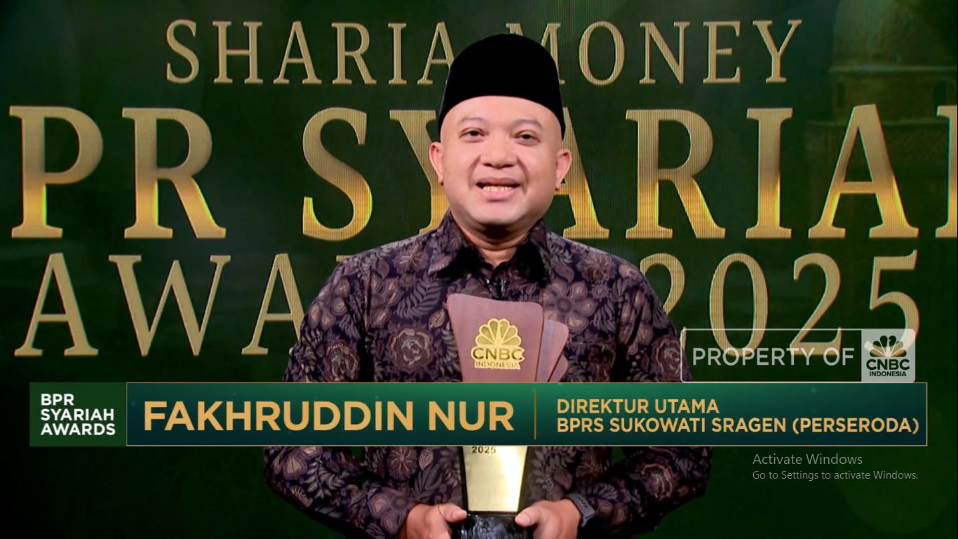 BPRS Sukowati Sragen Raih Penghargaan Best Rural Bank Sharia (CNBC Indonesia TV)