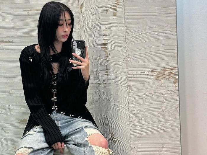 Gaya Ryu Da-in, pacar  Lee Chae-min. (Instagram @rxudain)