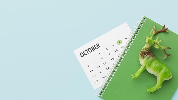 ILUSTRASI KALENDER OKTOBER.