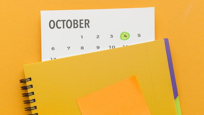 ILUSTRASI KALENDER OKTOBER.