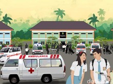 Diduga Keracunan MBG, Puluhan Siswa SMKN 4 Pati Dilarikan ke RS