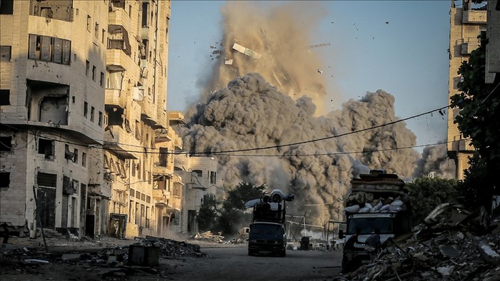 Mecca Tower in Gaza City (Anadolu Agency)