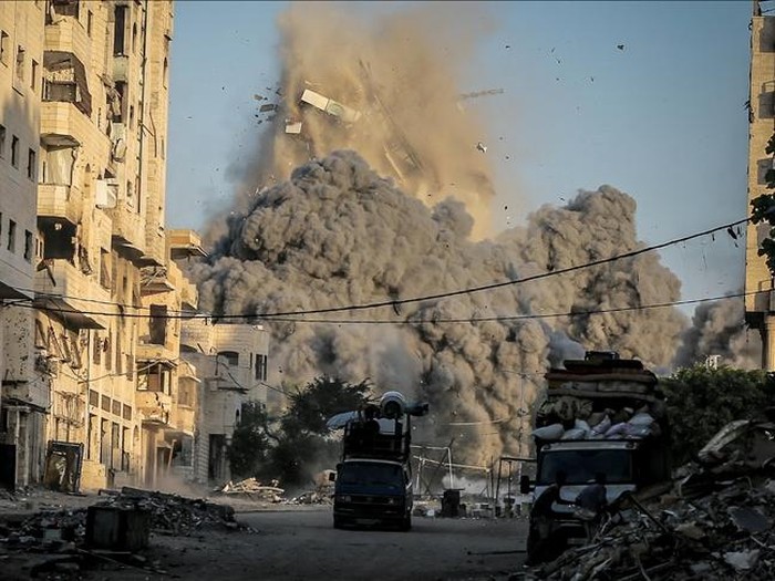 Mecca Tower in Gaza City (Anadolu Agency)