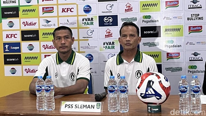 Jumpa pers PSS Skeman usai mengalahkan Deltras FC di Stadion Maguwoharjo, Sleman, Senin (29/9/2025).