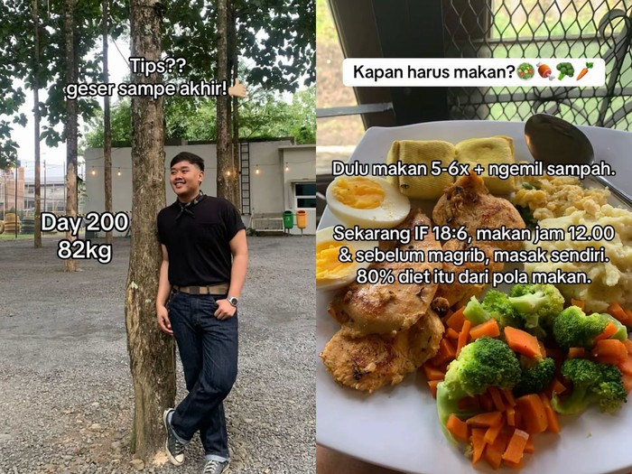 Pria ini membagikan perjalanannya menurunkan berat badan dari 112 kg menjadi 82 kg, dalam waktu enam bulan. Postingan tersebut langsung viral di media sosial.