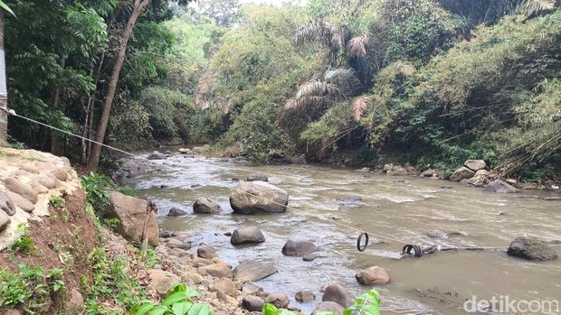 Suasana objek wisata alam Bantar Delan Kuningan