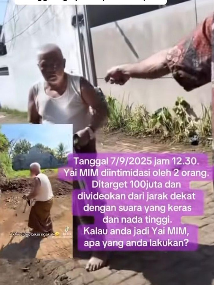 Tangkapan layar saat eks dosen UIN Malang diintimidasi pria dan tetangganya Sahara