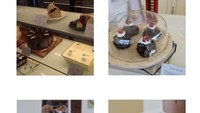 Cafe hopping Adiba juga berlanjut mengunjungi Apron Signature yang merupakan kafe dessert baru di kawasan Kemang, Jakarta Selatan. Ia memesan Es cokelat dan cake yang legit. Foto: Instagram/@adiba_knzha
