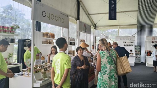 Artisan Food Market yang menjadi bagian dalam Wonderful Indonesia Gourmet (WIG) di The Meru Sanur, Bali pada Selasa (30/9/2025).