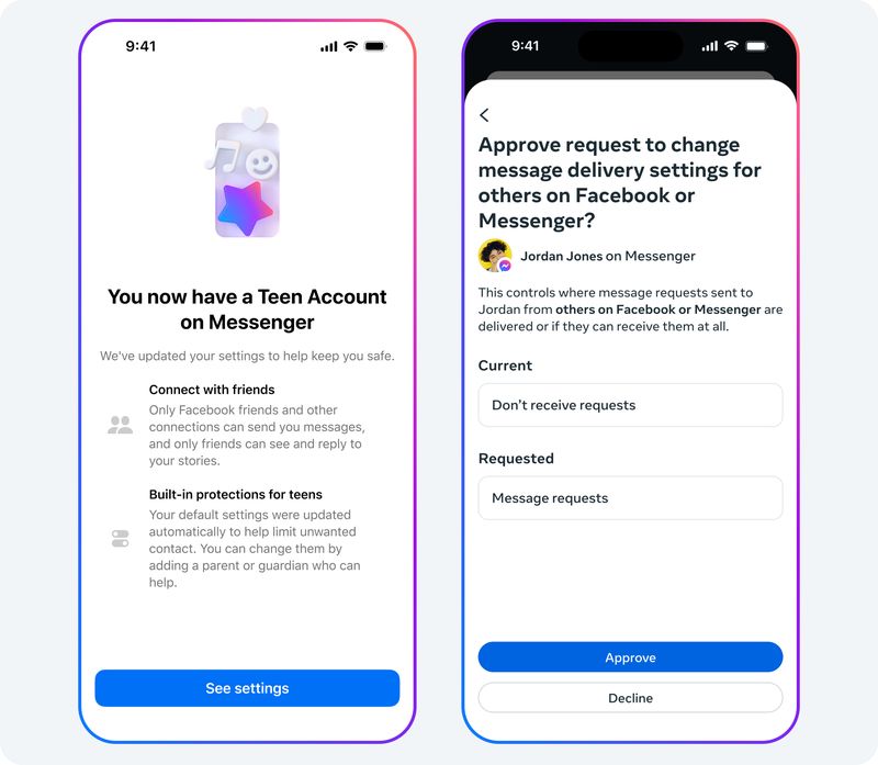 Fitur Teen Accounts di Facebook dan Messenger