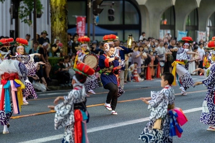 Ilustrasi festival Morioka di Jepang.