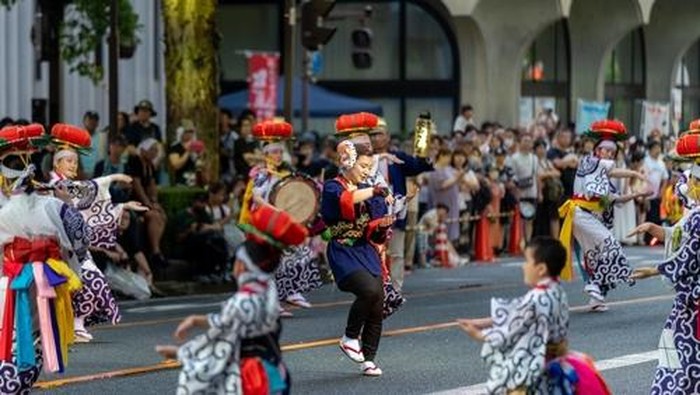 Ilustrasi festival Morioka di Jepang.