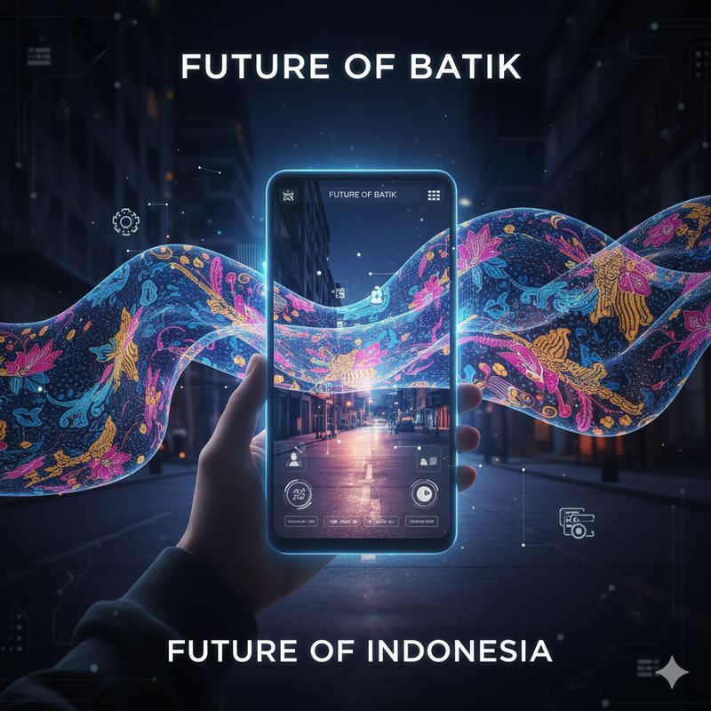Ilustrasi poster Hari Batik (Gambar yang disajikan dalam artikel ini bukanlah foto asli hasil pemotretan, melainkan kreasi visual yang sepenuhnya dihasilkan oleh kecerdasan buatan Gemini AI).