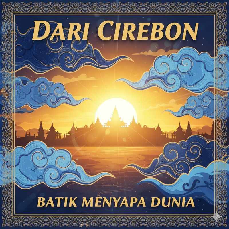 Ilustrasi poster Hari Batik (Gambar yang disajikan dalam artikel ini bukanlah foto asli hasil pemotretan, melainkan kreasi visual yang sepenuhnya dihasilkan oleh kecerdasan buatan Gemini AI).